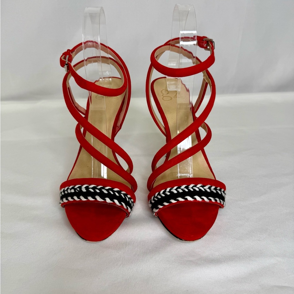 GX by Gwen Stefani - Red and black Strappy Stiletto Sandals